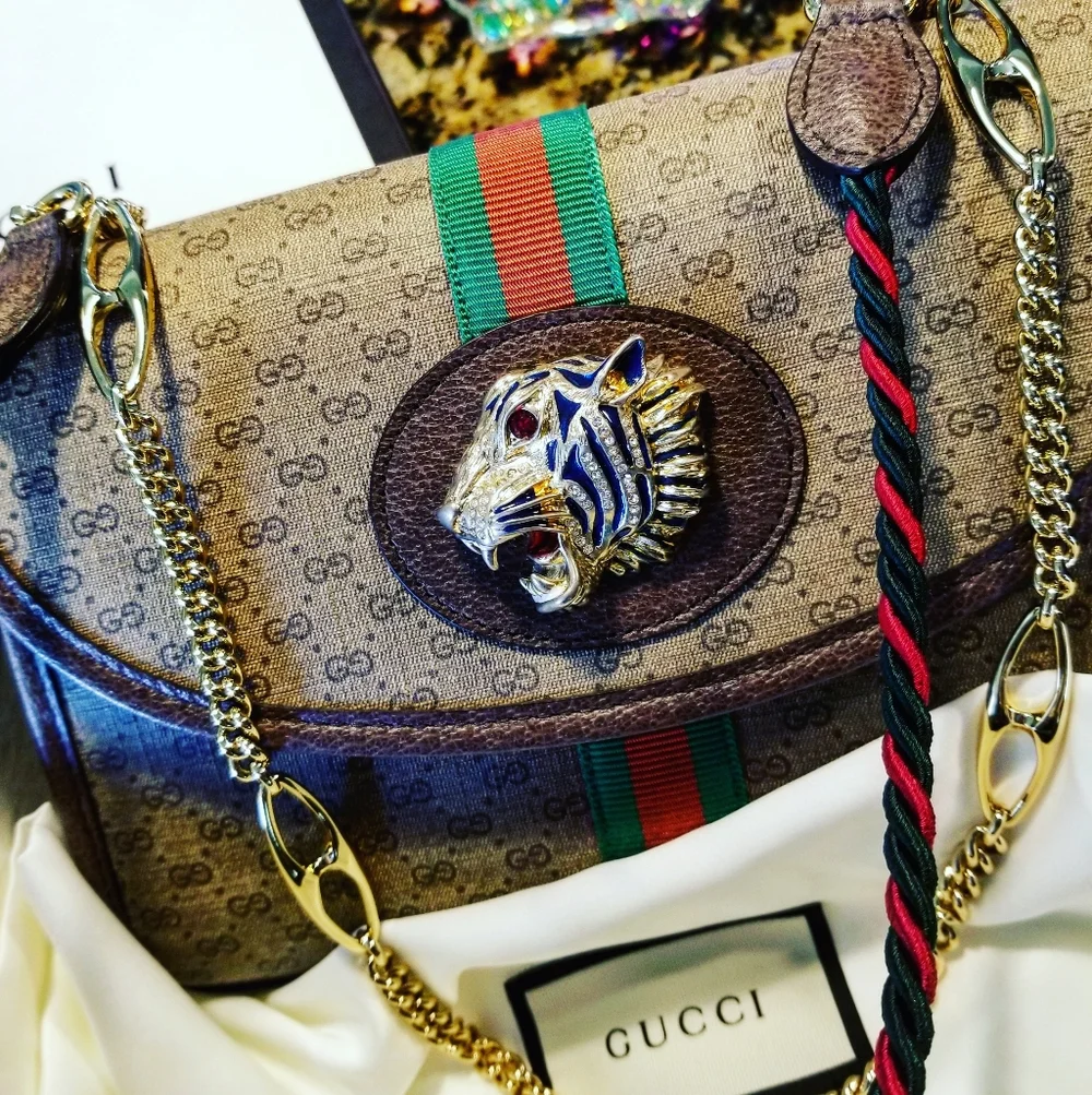 Gucci Rajah leather handbag - Picture 1 of 7